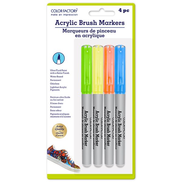 Acrylic Brush Markers - Neon