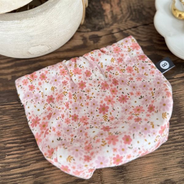 Pochette à fermeture à cliquet petit format - Floral rose