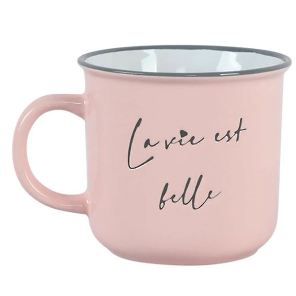 Tasse en céramique 400 ml - La vie est belle