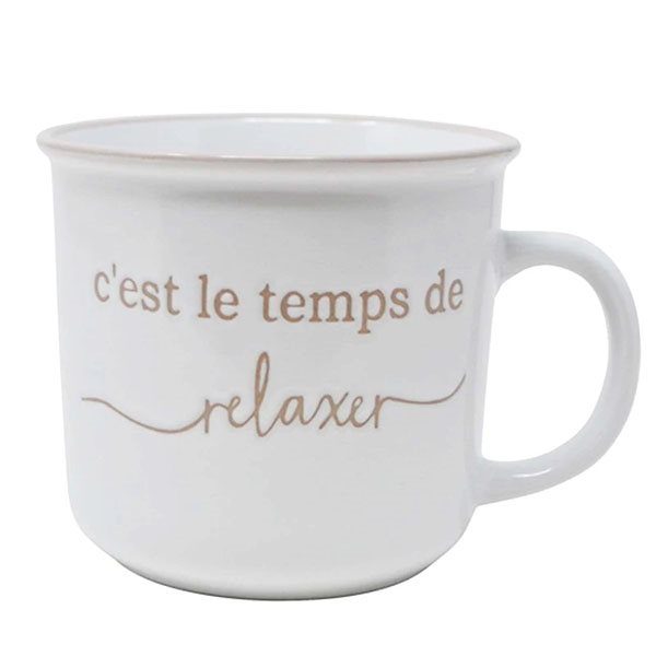 Tasse en céramique 400 ml - C'est le temps de relaxer