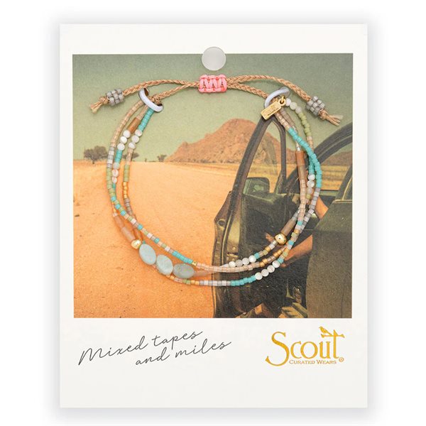 Bracelet en perles Miyuki et pierres semi-précieuses - Courage
