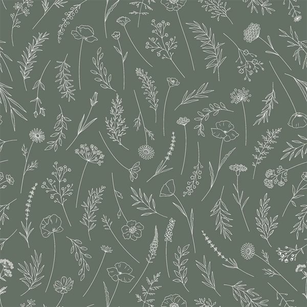Nappe fleurie Megan 60 x 90 po - Vert