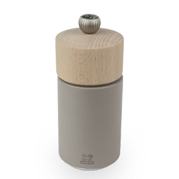 Moulin à sel manuel en bois Boreal 12 cm - Gris galet
