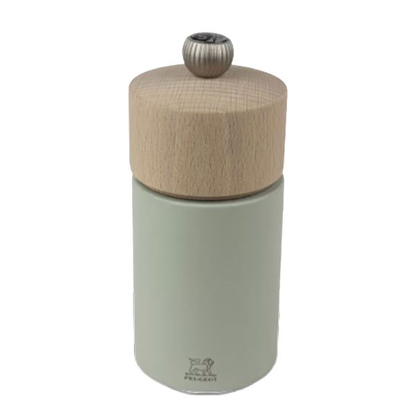Moulin à sel manuel en bois Boreal 12 cm - Vert sauge