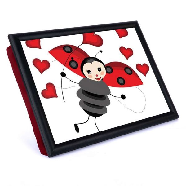 Plateau coussin Coccinelle cœurs