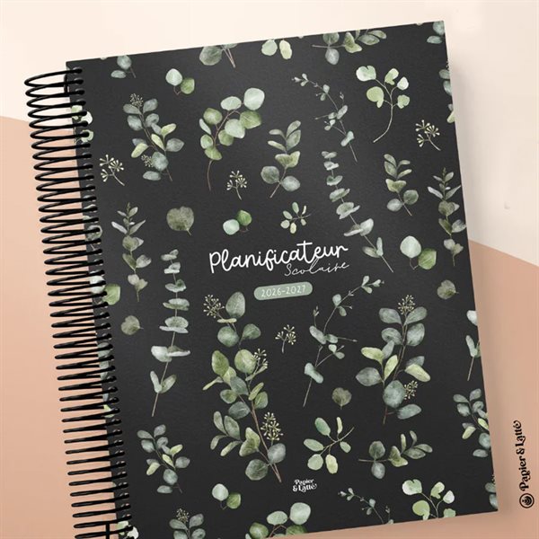 Planificateur scolaire pour enseignant 5P 2026-2027 Eucalyptus foncé