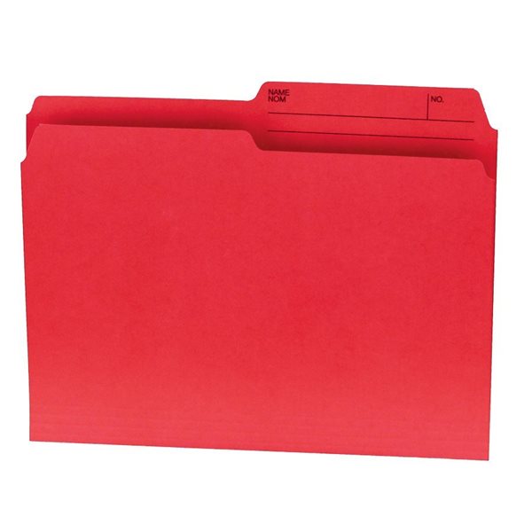 Coloured Reversible File Folder (single unit) - Letter - Red