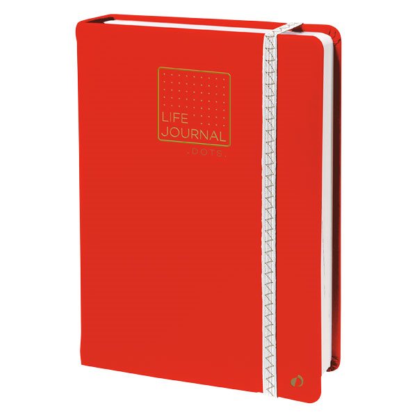 Carnet de notes Life Journal Dots - Rouge corail