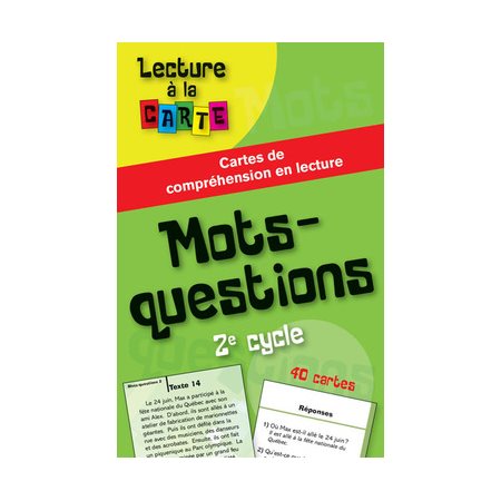 Mots-questions, 2e cycle