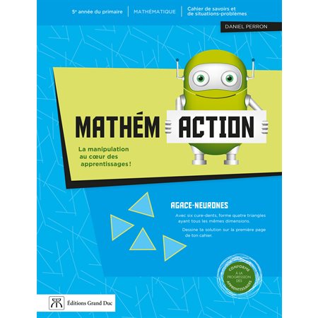 Cahier de savoirs et de situations-problèmes - Mathémaction - incluant le carnet effaçable Mini-TNI - Mathématique - 5e année