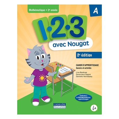 Cahier de savoirs et d'activités A et B - 1, 2, 3... avec Nougat - 2e édition - Mathématique - 2e année