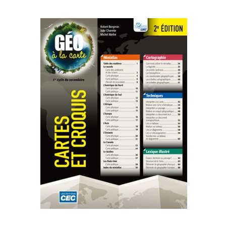 Cahier d'apprentissage - Géo à la carte - Fascicule Cartes et croquis 2e édition - Géographie - Secondaire 1er cycle