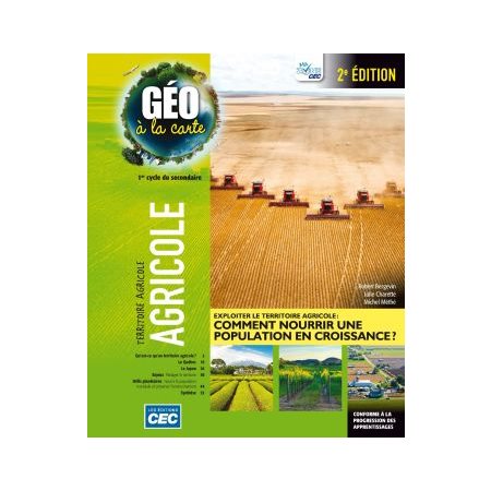 Cahier d'apprentissage - Géo à la carte - Fascicule Agricole 2e édition - Géographie - Secondaire 1er cycle