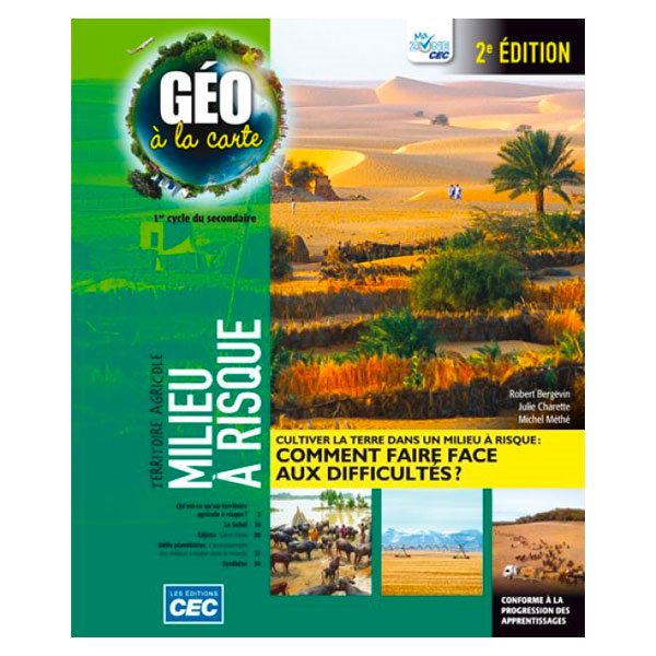 Cahier d'apprentissage - Géo à la carte - Fascicule Milieu à risque 2e édition - Géographie - Secondaire 1er cycle