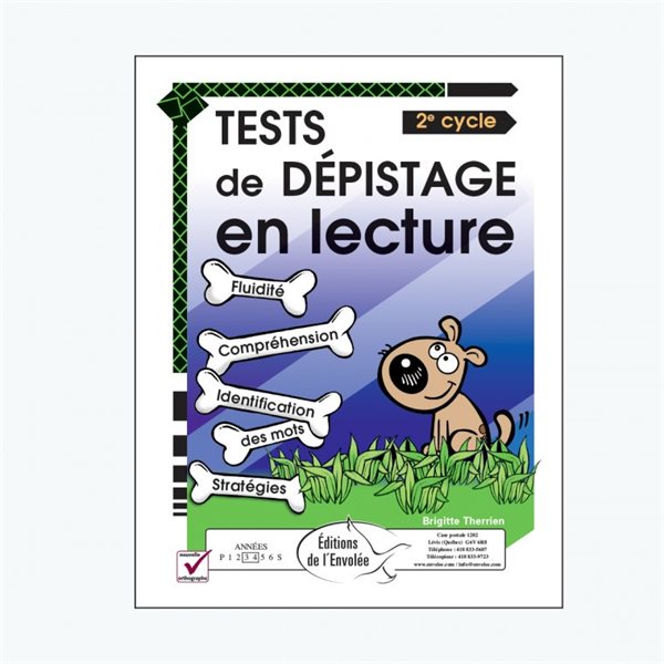 Outil d'intervention pour l'enseignant - Tests de dépistage en lecture - 53 pages - Français - 2e cycle du primaire