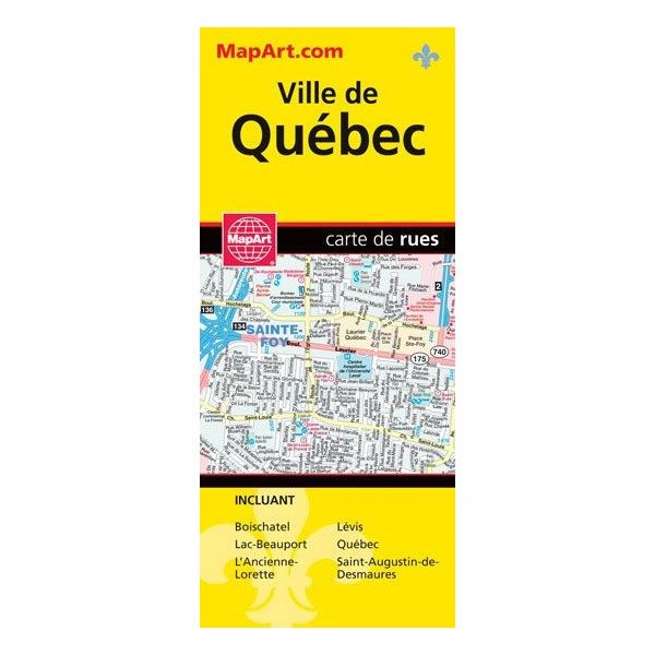 Carte routière de la ville de Québec