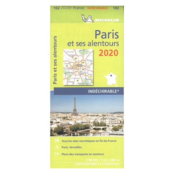 Carte routière Paris et ses alentours 2020 102