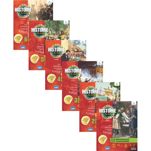 Cahier d'apprentissage - Histoire à la carte - ensemble de fascicules, incluant les exercices interactifs et le référentiel + version numérique 1 an - Histoire - Secondaire 2