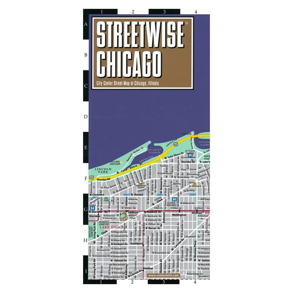 Carte et plan de ville Streetwise Chicago Map N. éd.