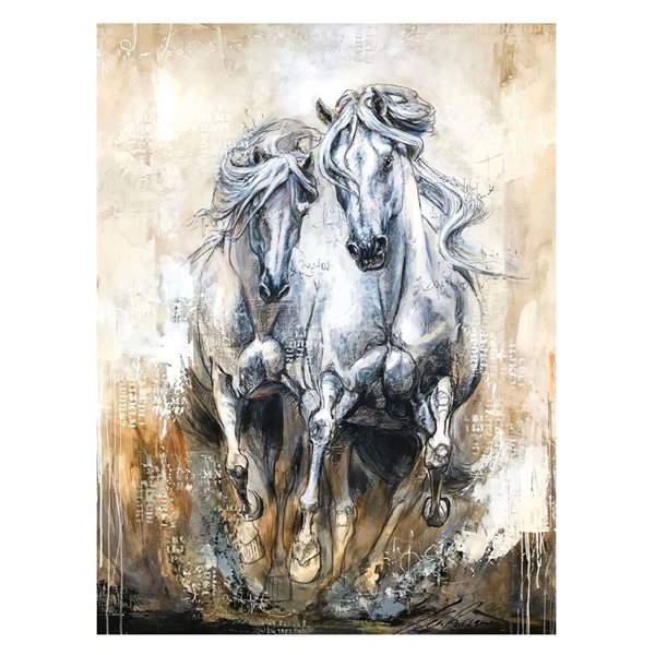 Journal de notes personnelles grand format Simple Dream Amants chevaux