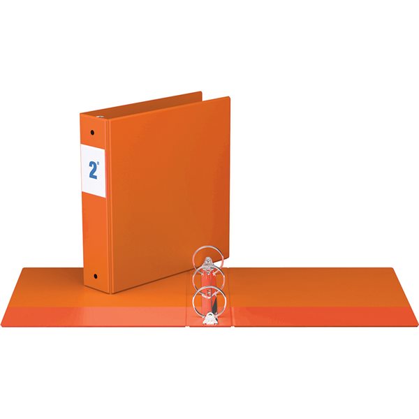 Round Ring Commercial Binder - 2 in - Orange