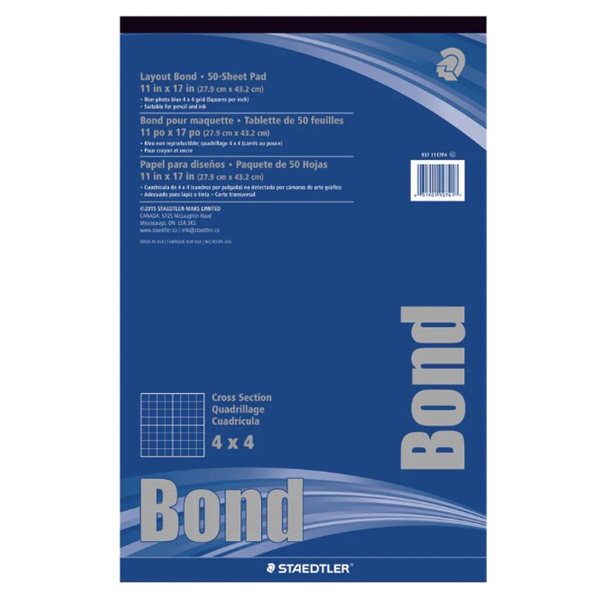 Paper Bond 4x4 grid pad