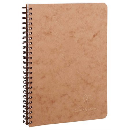 Cahier de notes ligné avec marge à reliure spirale Age Bag - A5 - Tabac