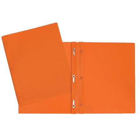 Poly Report Cover With Three Fasteners - Orange
