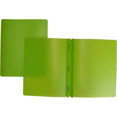 Poly Report Cover With Three Fasteners - Light green