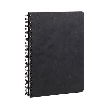 Cahier de notes ligné avec marge à reliure spirale Age Bag - A5 - Noir