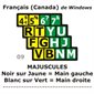 Autocollants de lettres majuscules pour clavier - Couleurs 