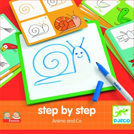 Step by step drawing - Animals