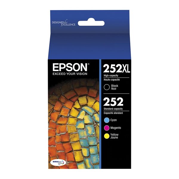 Pqt.4 cart. Epson T252 (3coul.+1bk)