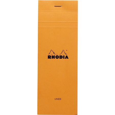 Bloc de notes Rhodia Orange - 7,4 x 21 cm