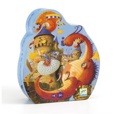 54 Pieces - Vaillant and the Dragons Silhouette Jigsaw Puzzle