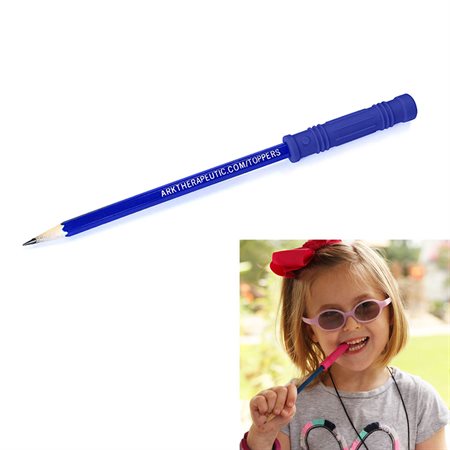 Embout de crayon à mâchouiller Sabre - Souple Bleu foncé