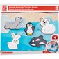 Casse-tête tactile 5 morceaux - Animaux polaires