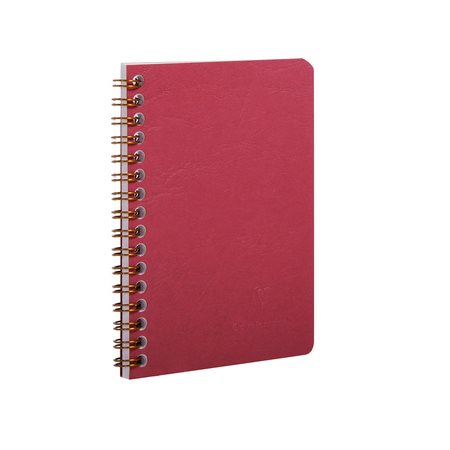 Cahier de notes ligné avec marge à reliure spirale Age Bag - 14 x 9,5 cm - Rouge