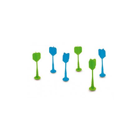  Bleu and Green Magnetic Darts - 6 Pieces