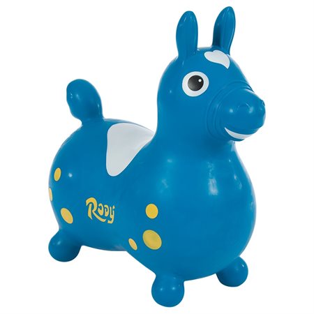 Cheval gonflable Rody Bleu