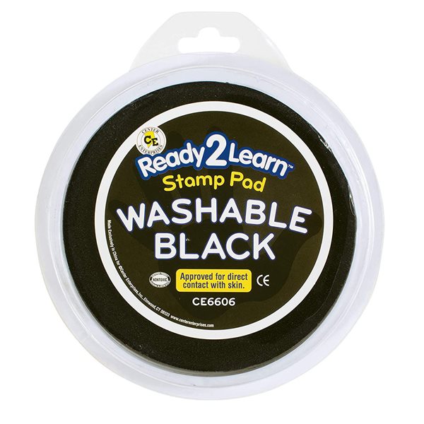Large Round Stamp Pad - Washable Black