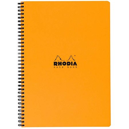 Cahier de notes ligné à reliure spirale Orange