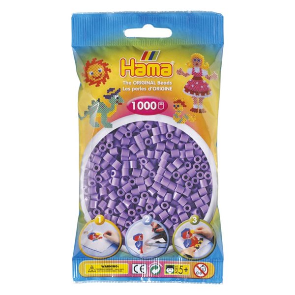 Perles Hama Sac de 1000 - Violet pastel