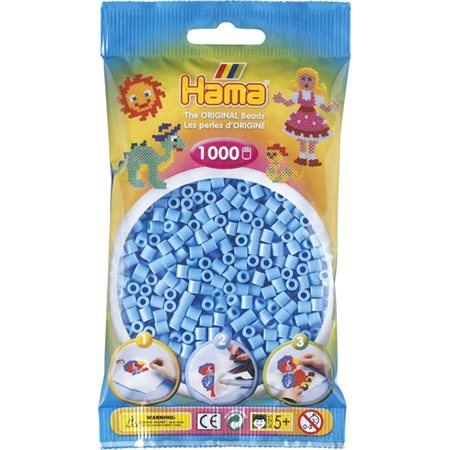 Perles Hama Sac de 1000 – Bleu pastel
