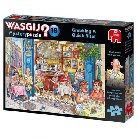 1000 Pieces - Grabbing A Quick Bite ! Wasgij Mystery #18 Jigsaw Puzzle