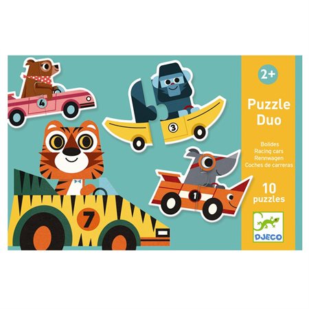 10 x 2 Pieces – Racing Cars Duo Puzzles