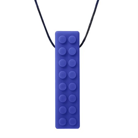 Collier à mâchouiller Lego Souple - Bleu foncé