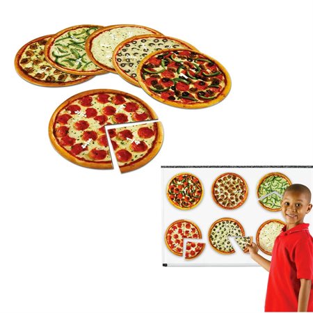 Fractions en pointes de pizza magnétiques