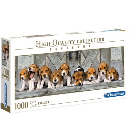 Casse-tête panoramique 1000 morceaux Chiots Beagle