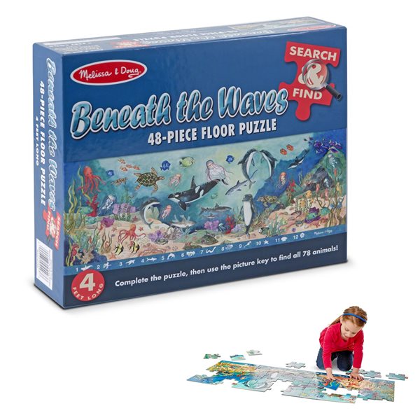 48 Pieces – Beneath the Waves Seek and Find Floor Puzzle
